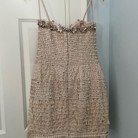 Terani Couture - Shimmering embellished beaded Strapless Sweetheart Short Dress - Picture 4 of 12